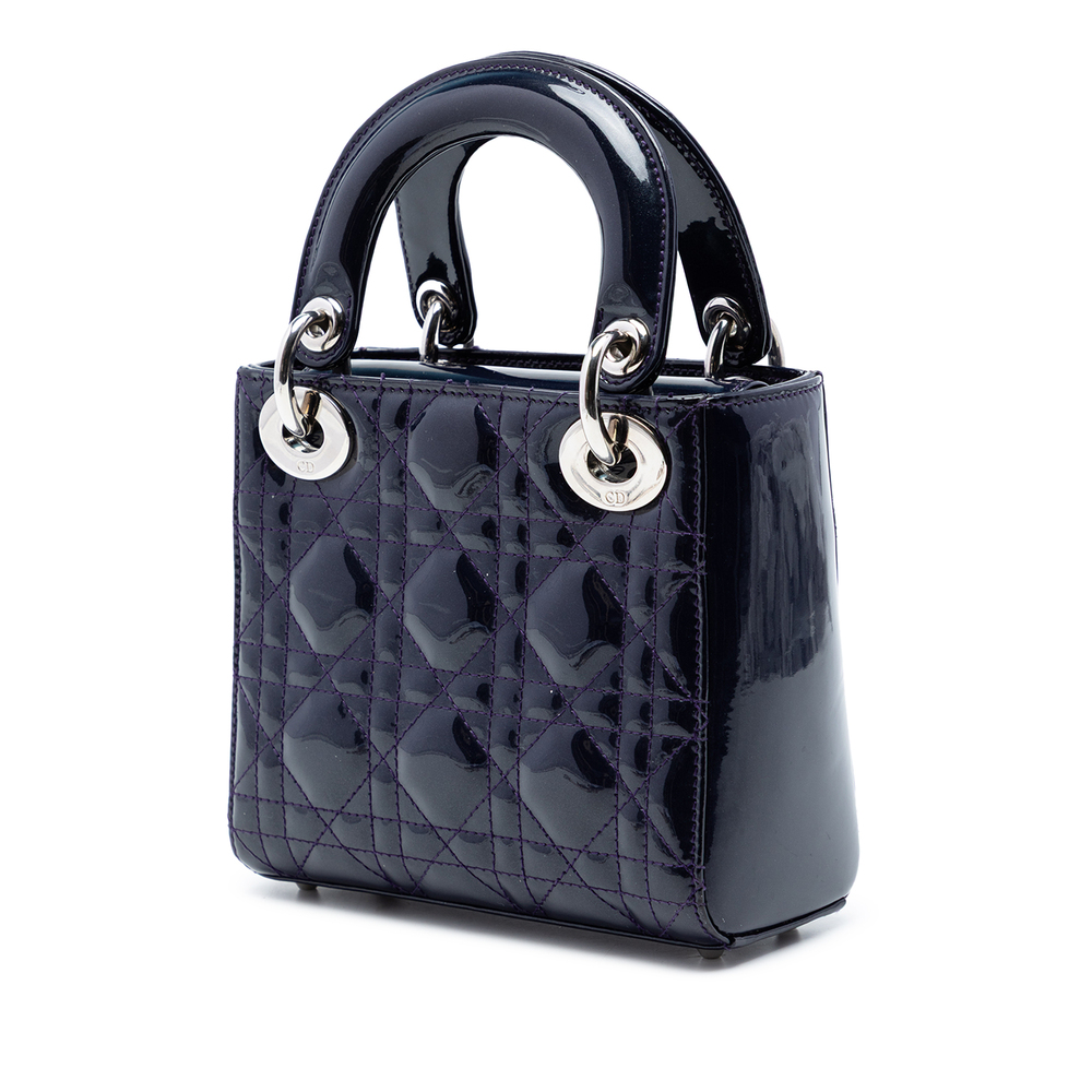 Pre-Loved Dior Mini Patent Cannage Lady Dior - Picture 2 of 7